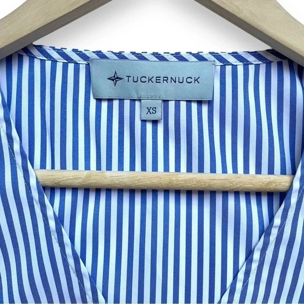 Tuckernuck Striped Easton V-Neck Blouse NWOT - Picture 4 of 6